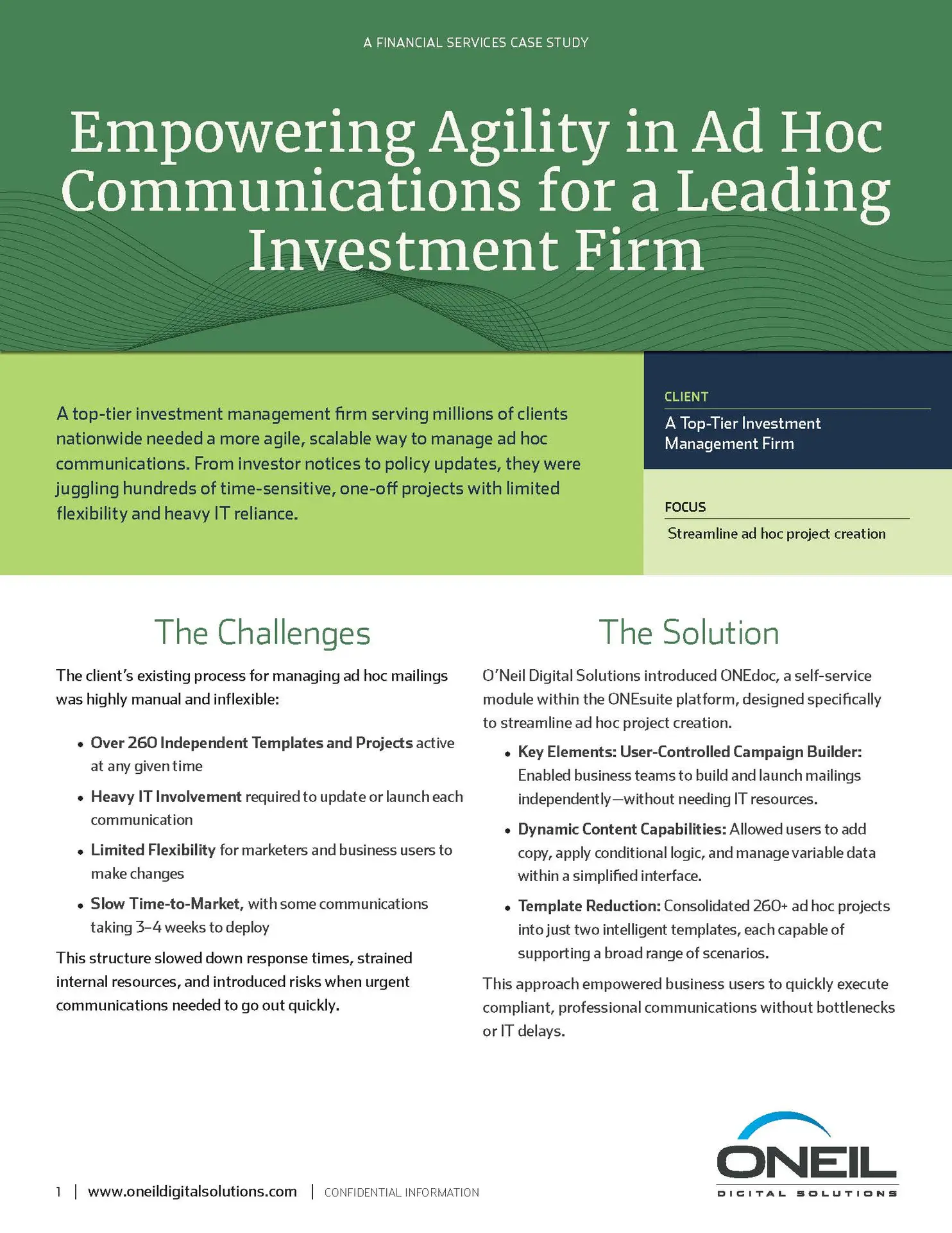 Empowering Agility in Ad Hoc Communications for a Leading Investment Firm