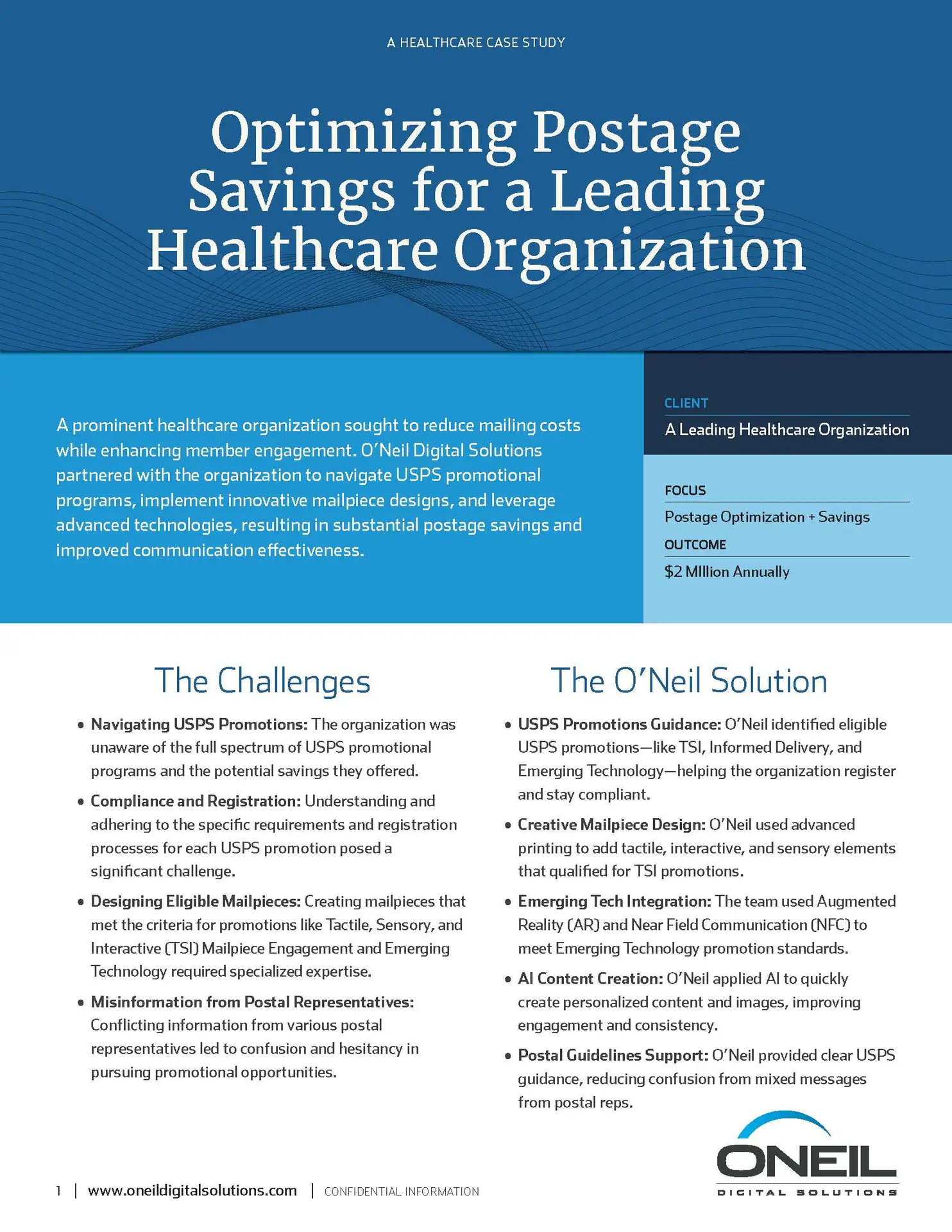 Optimizing Postage Savings for a Leading Healthcare Organization
